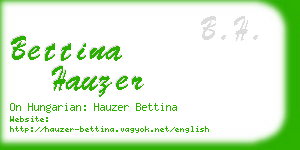 bettina hauzer business card